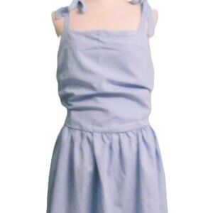 Cider Mini Dress with Tie straps and Smocking in Back-Sky Blue-3XL-NWT